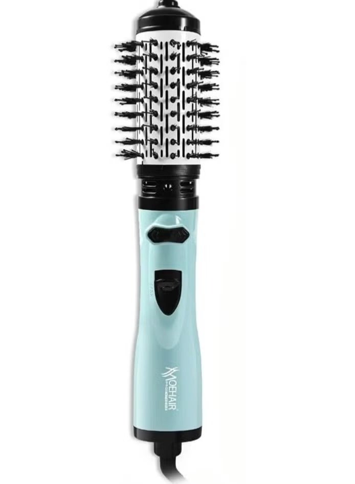 موهير فرشاة تجفيف الشعر الدوارة الاحترافية 2 في 1 للنساء والفتيات، بقوة 1200 واط، تجفف الشعر وتحافظ على رطوبته، مما يقلل وقت التصفيف. تتميز فرشاة MO-7153 بتصميم أنيق لسهولة الاستخدام في المنزل أو لدى مصففي الشعر. - Image 3